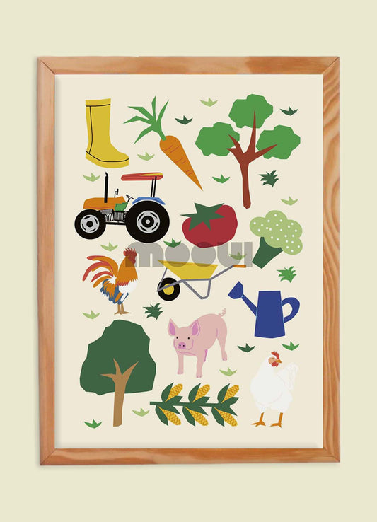 Pôster Infantil - Vida na Fazenda