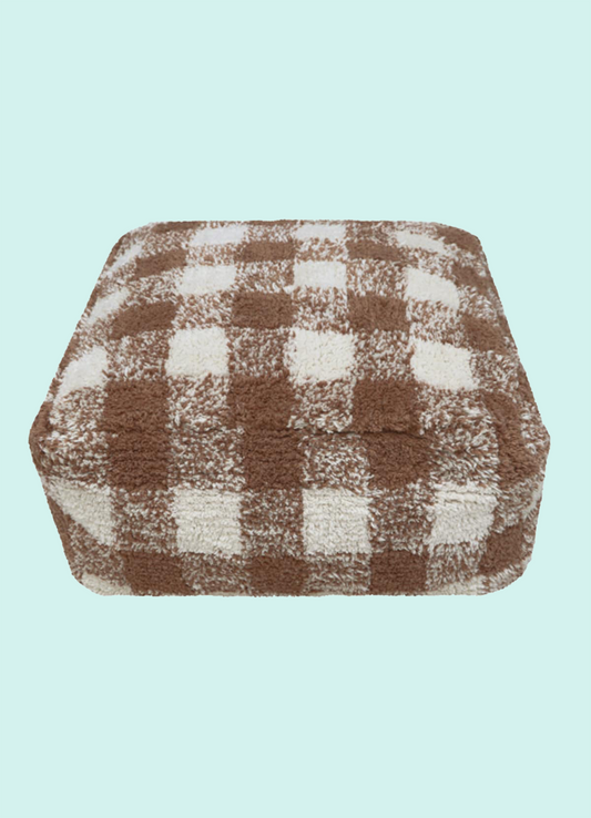 Pufe Lorena Canals - Vichy Caramelo 40 x 40 x 20 cm