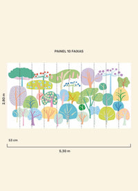 Papel de Parede Infantil Árvores Suaves - Painel