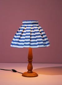 Abajur de Mesa - Listrado Horizontal Azul