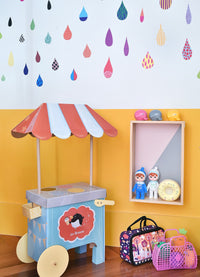 Papel de Parede Infantil - Chuva Colorida