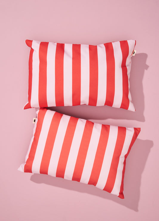 Almofada Impermeável - Listrado Coral