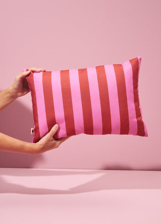 Almofada Impermeável - Listrado Rosa do Deserto