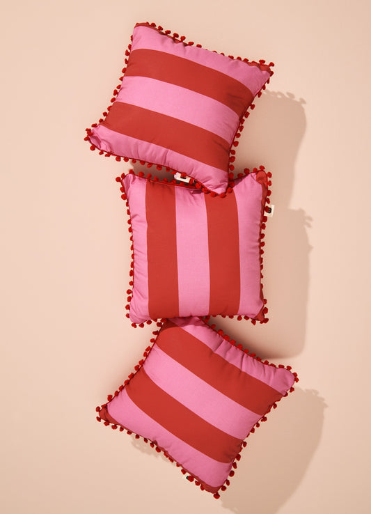 Almofada Infantil - Listrado Framboesa