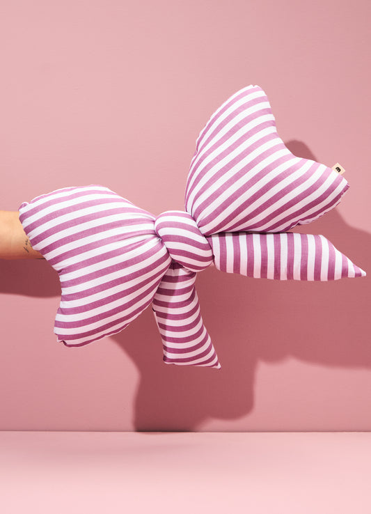 Almofada Laço - Listradinho Roxo