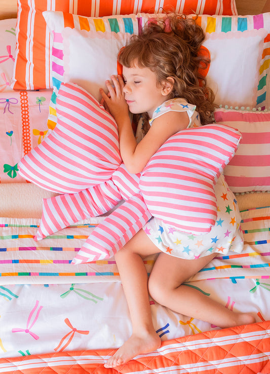 Almofada Laço - Listradinho Vermelho