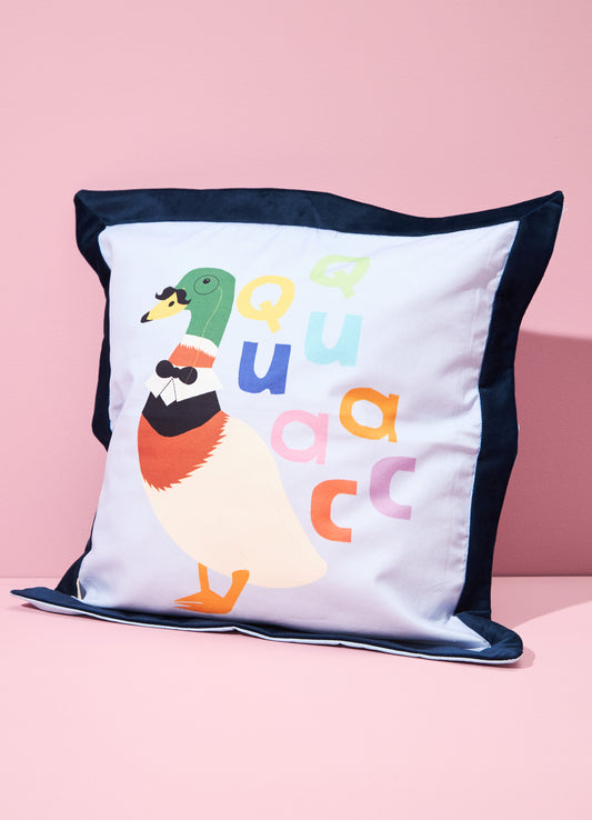 Almofada com Aba em Veludo - Patinho