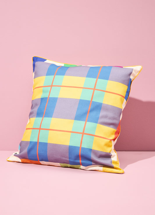 Almofada com Relotê - Xadrez Alegria