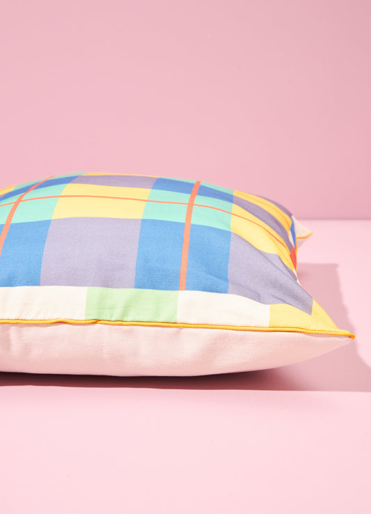 Almofada com Relotê - Xadrez Alegria