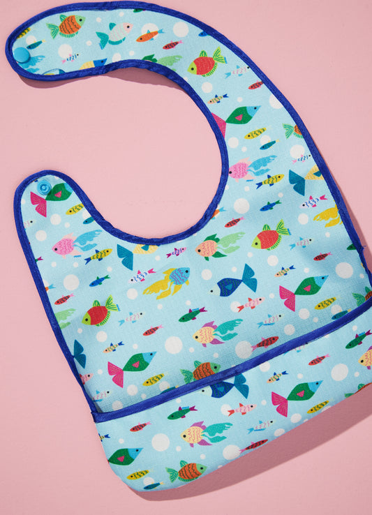Babador Impermeável - Peixinhos do Oceano