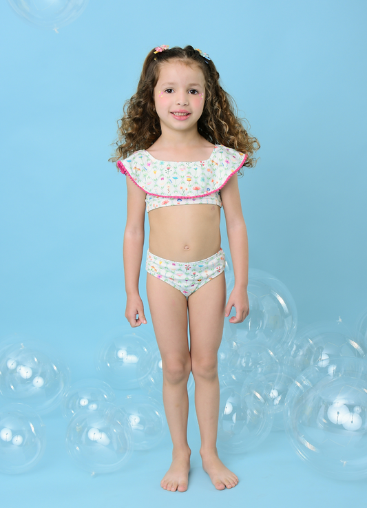 Biquíni Babado - Floral Casa de Campo