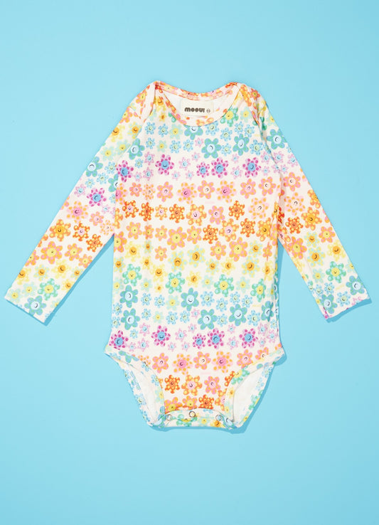 Body Manga Longa - Happy Flowers