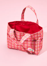 Bolsa de Praia Infantil - Xadrez Jardim