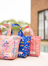 Bolsa de Praia Infantil - Xadrez Jardim