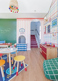 Papel de Parede Infantil - Listrado Tenda Encantada
