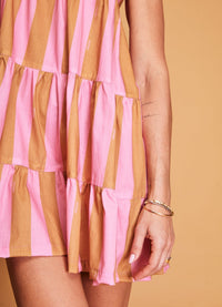 Camisola Curta Adulto - Listrado Flor de Cacau