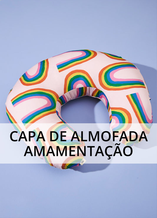 Capa de Almofada Amamentação - Arco-íris das Fadas