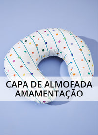 Capa de Almofada Amamentação - Listrado Bolinhas