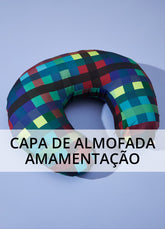 Capa de Almofada Amamentação - Xadrez Aventura