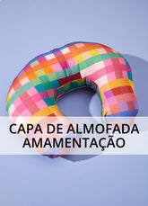Capa de Almofada Amamentação - Xadrez Radiante