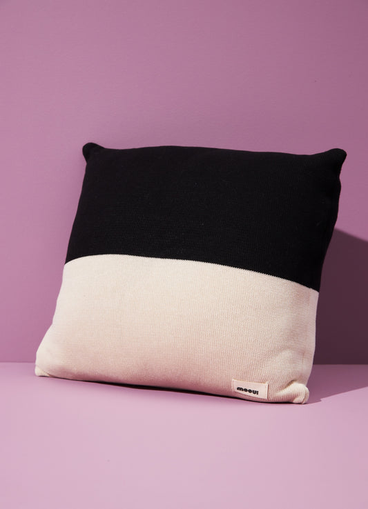 Almofada Tricot 40x40 - Vista Preta