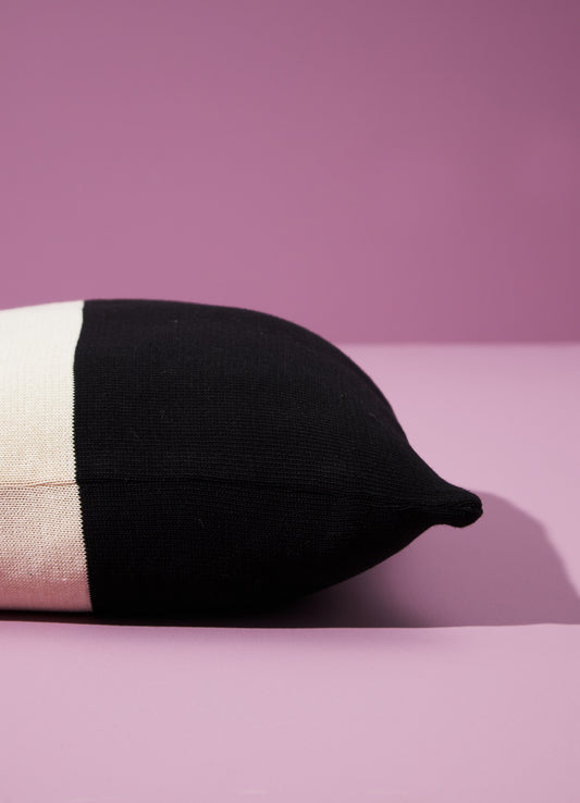 Almofada Tricot 40x40 - Vista Preta