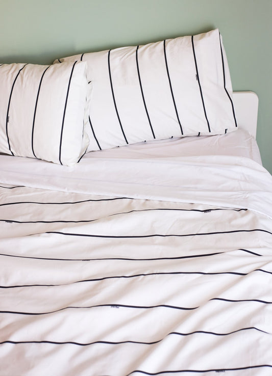 Jogo de Capa de Edredom - Listrado Onyx