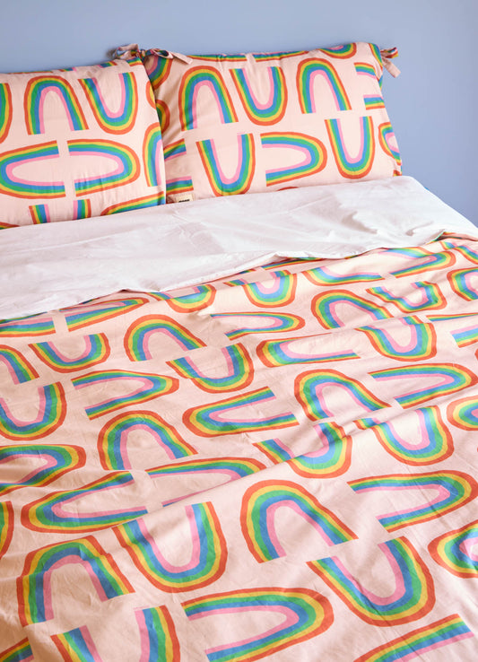 Capa de Edredom Adulto - Arco-íris das Fadas