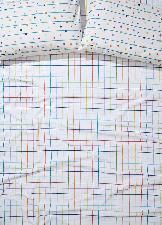 Capa de Edredom Adulto - Grid Ondinhas