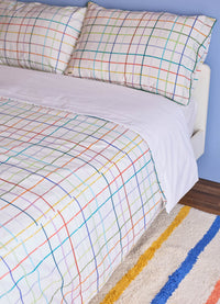 Capa de Edredom Adulto - Grid Ondinhas