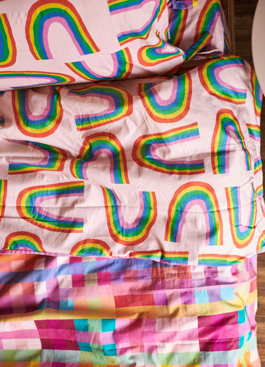 Capa de Edredom Infantil - Arco-íris das Fadas