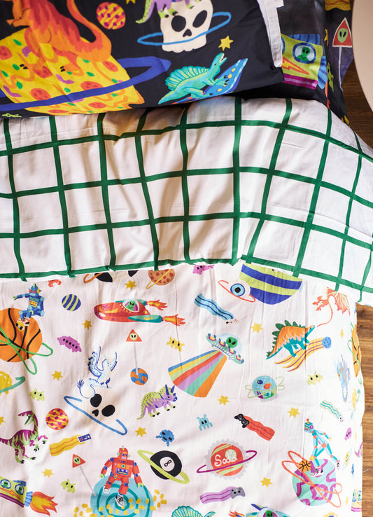 Capa de Edredom Infantil - Aventura Cósmica Off