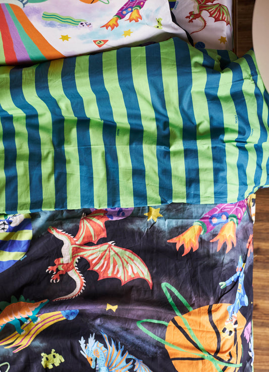 Capa de Edredom Infantil - Aventura Cósmica Preto