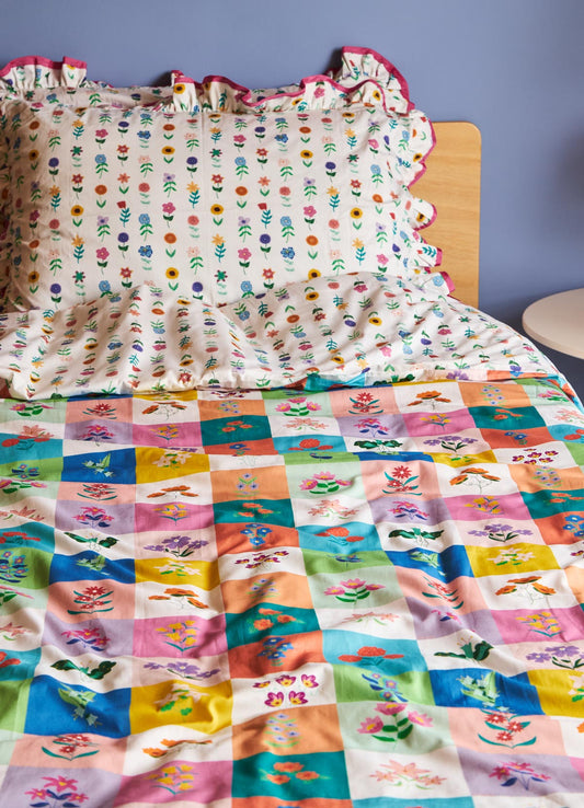 Capa de Edredom Infantil - Colher no Jardim