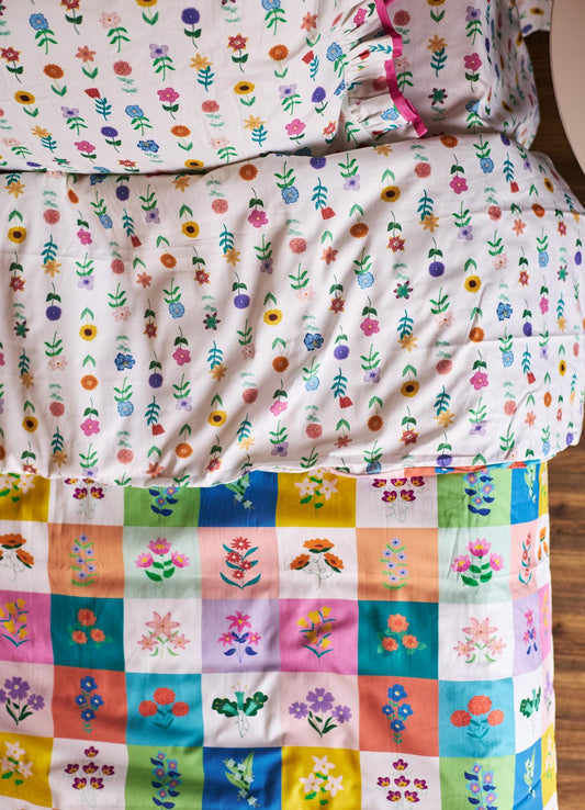 Capa de Edredom Infantil - Colher no Jardim