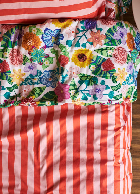 Capa de Edredom Infantil - Canteiro de Flores