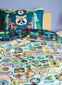 Capa de Edredom Infantil - Pescar e Acampar