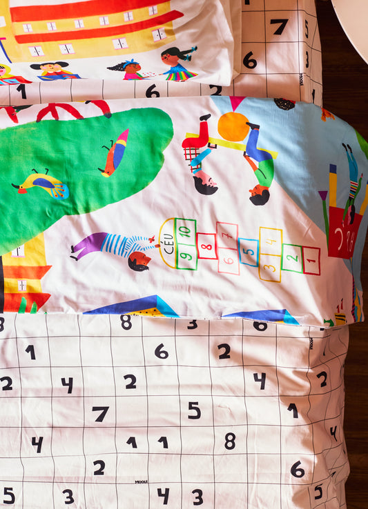 Capa de Edredom Infantil - Ir à Escola