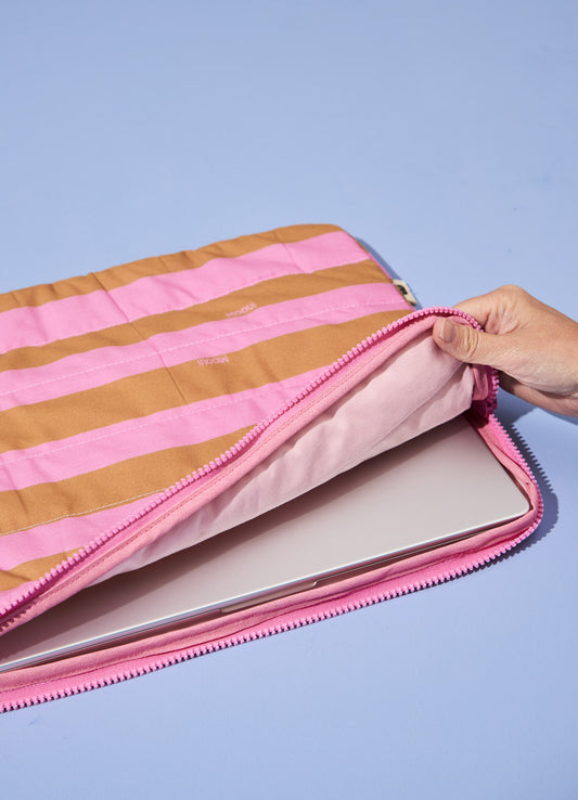 Capa de Notebook - Listrado Flor de Cacau