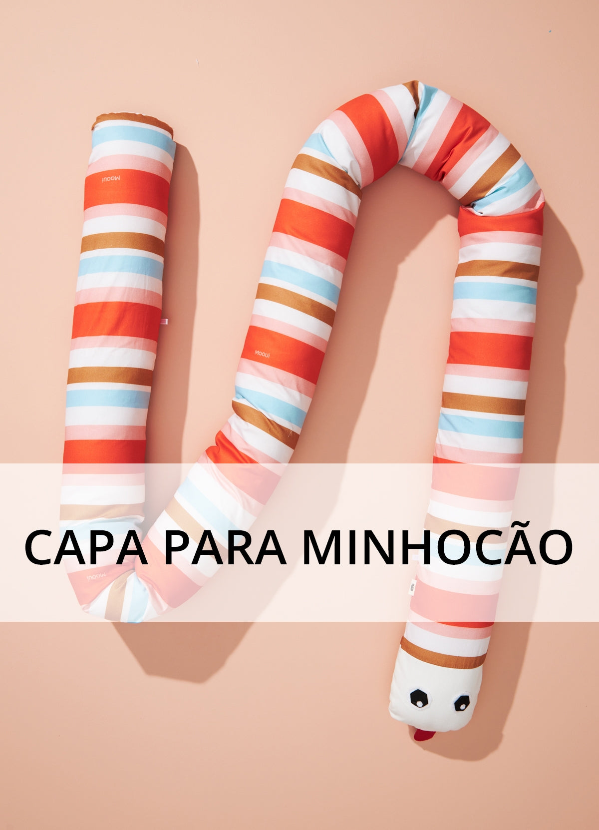 Capa para Protetor de Berço Minhocão - Listradinho Vermelho