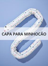Capa para Protetor de Berço Minhocão - Listrado Bolinhas