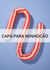 Capa para Protetor de Berço Minhocão - Listrado Coral