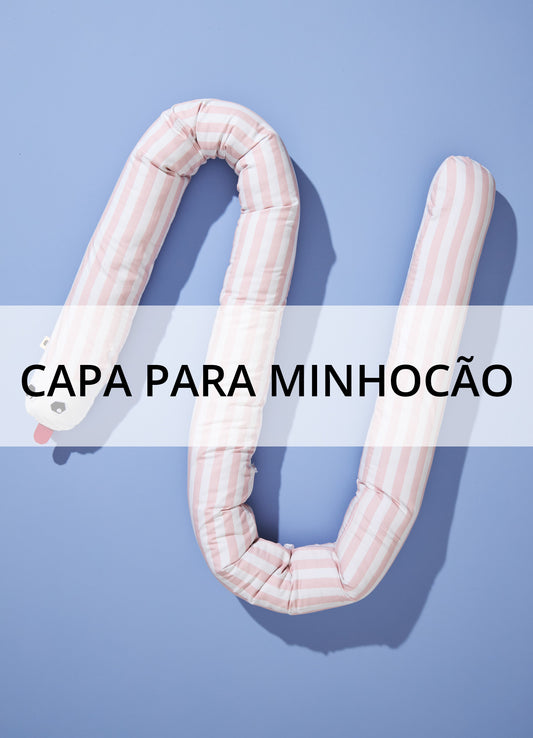 Capa para Protetor de Berço Minhocão - Listrado Pétalas