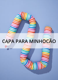 Capa para Protetor de Berço Minhocão - Listrado Rainbow