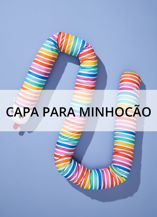 Capa para Protetor de Berço Minhocão - Listrado Rainbow