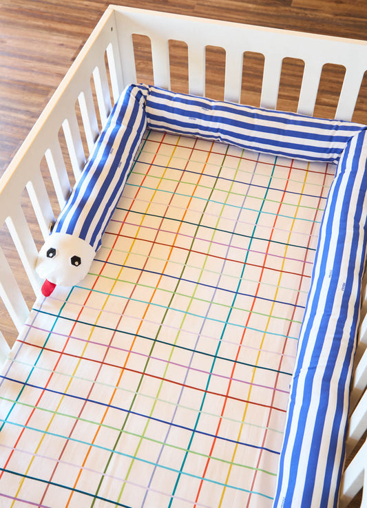 Capa para Protetor de Berço Minhocão - Listrado Urano