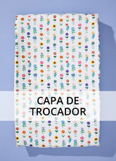 Capa para Trocador Americano - Caminho Floral