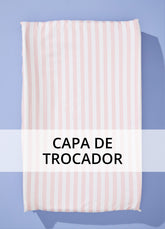 Capa para Trocador Americano - Listrado Pétalas