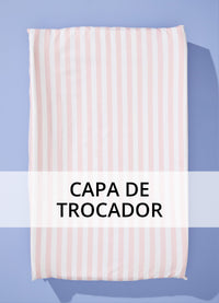 Capa para Trocador Americano - Listrado Pétalas