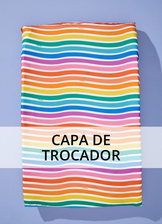 Capa para Trocador Americano - Listrado Rainbow
